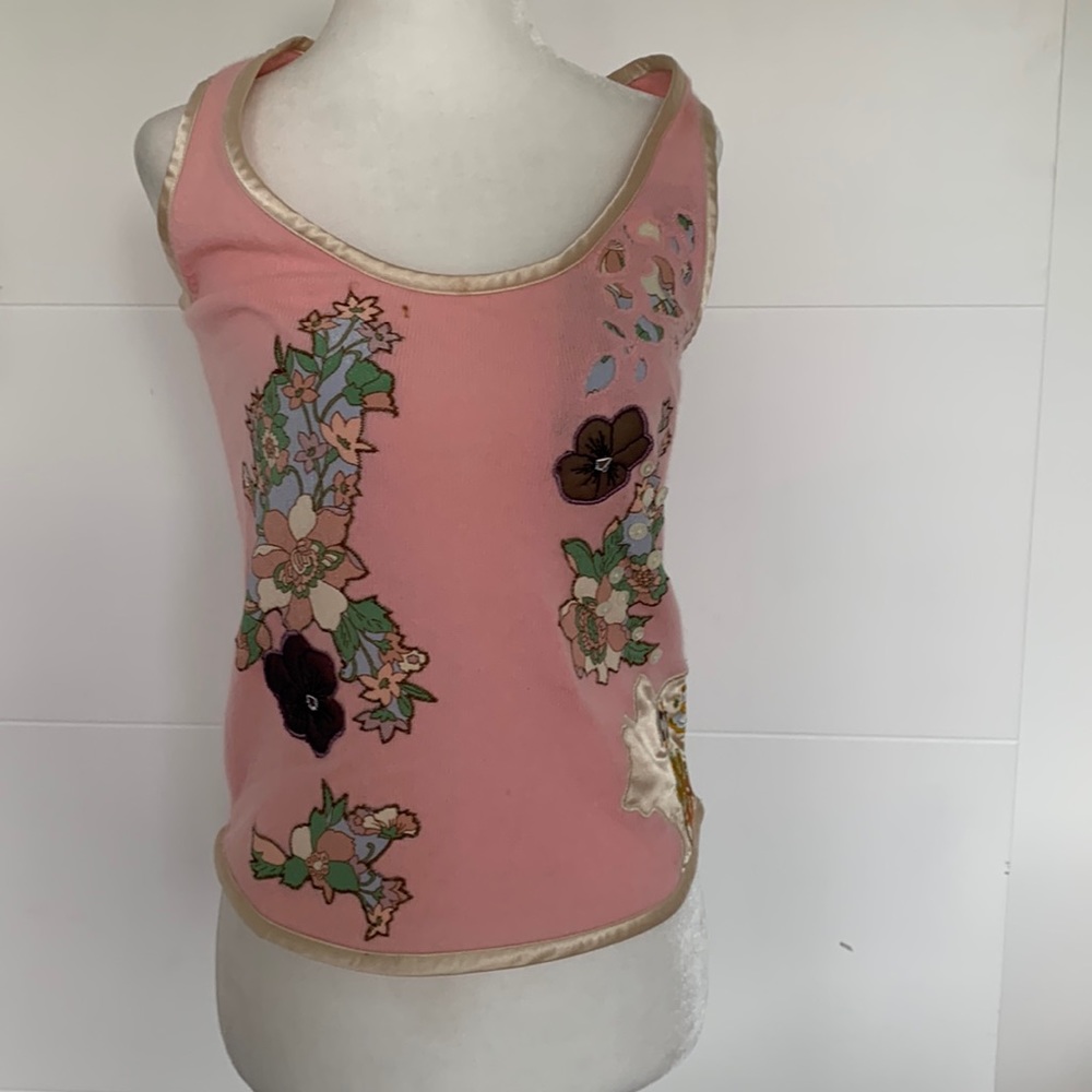 American Retro pink cashmere sweater